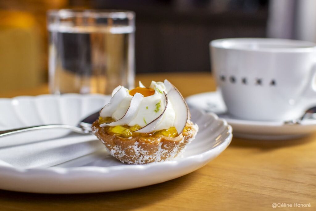 Coffee and pastries at the Pâtisserie des Têtes in Colmar