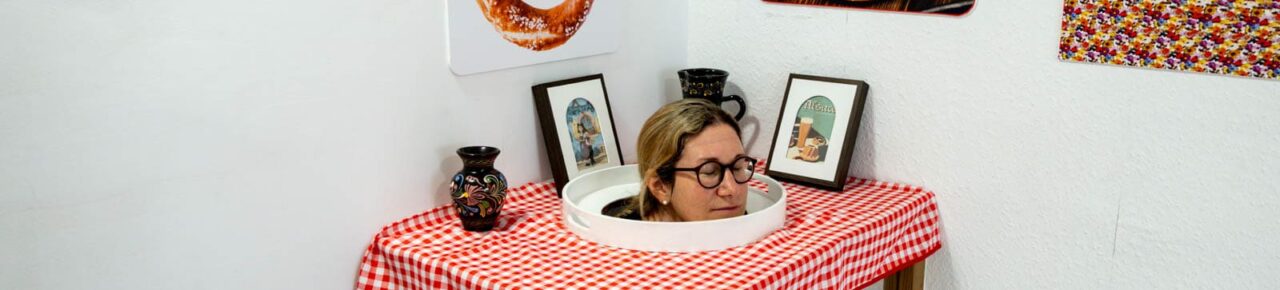 Illusion avec la tête de Laurène à la Maison d'Illusion